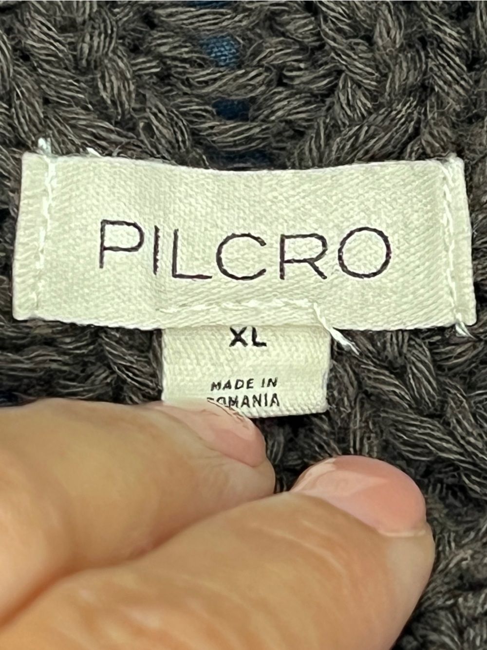 Pilcro XL Chocolate Brown Cable Knit Oversized Turtleneck Chunky Sweater - Picture 4 of 6